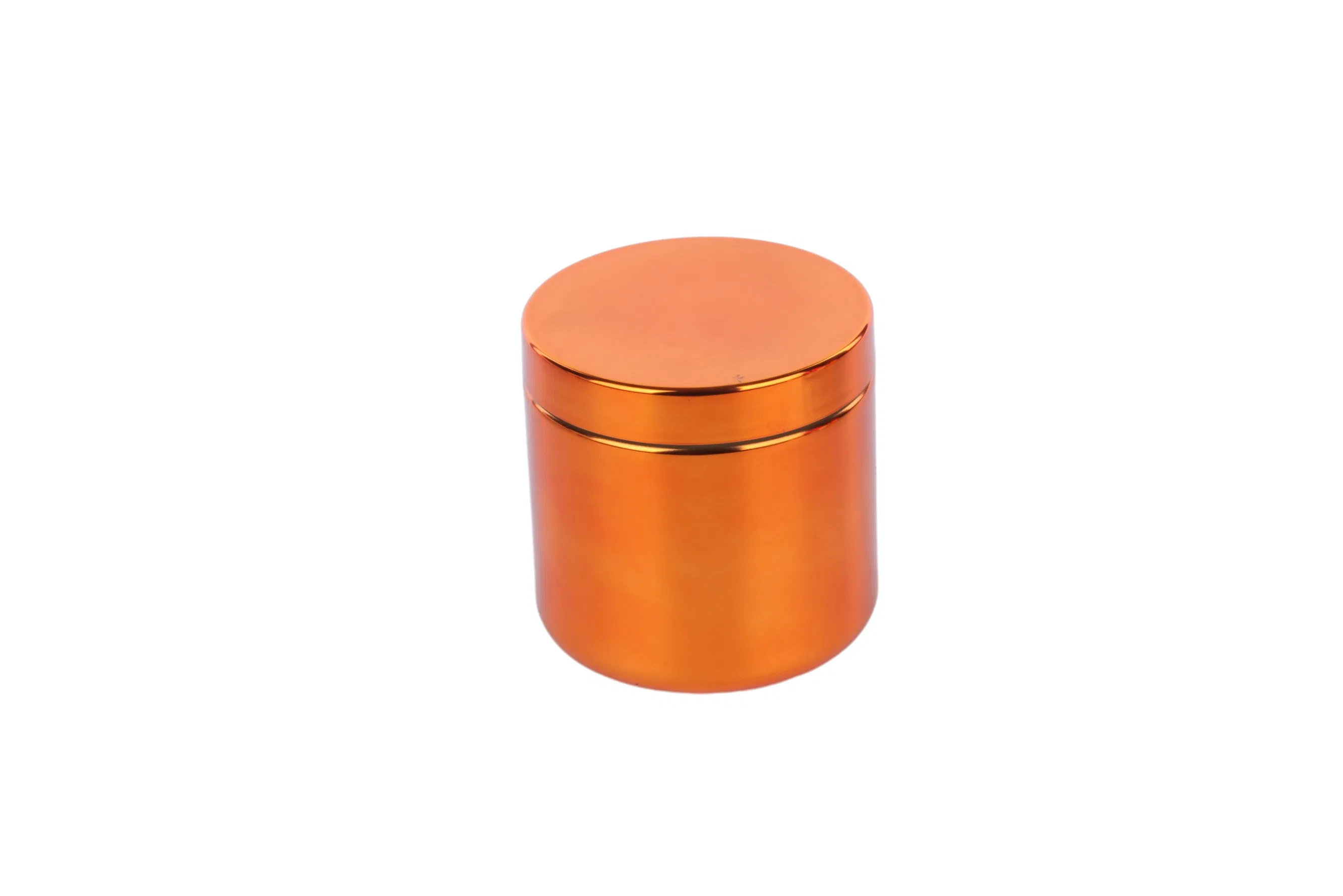 16oz Chromed HDPE Plastic Package Canister with Plastic Lid