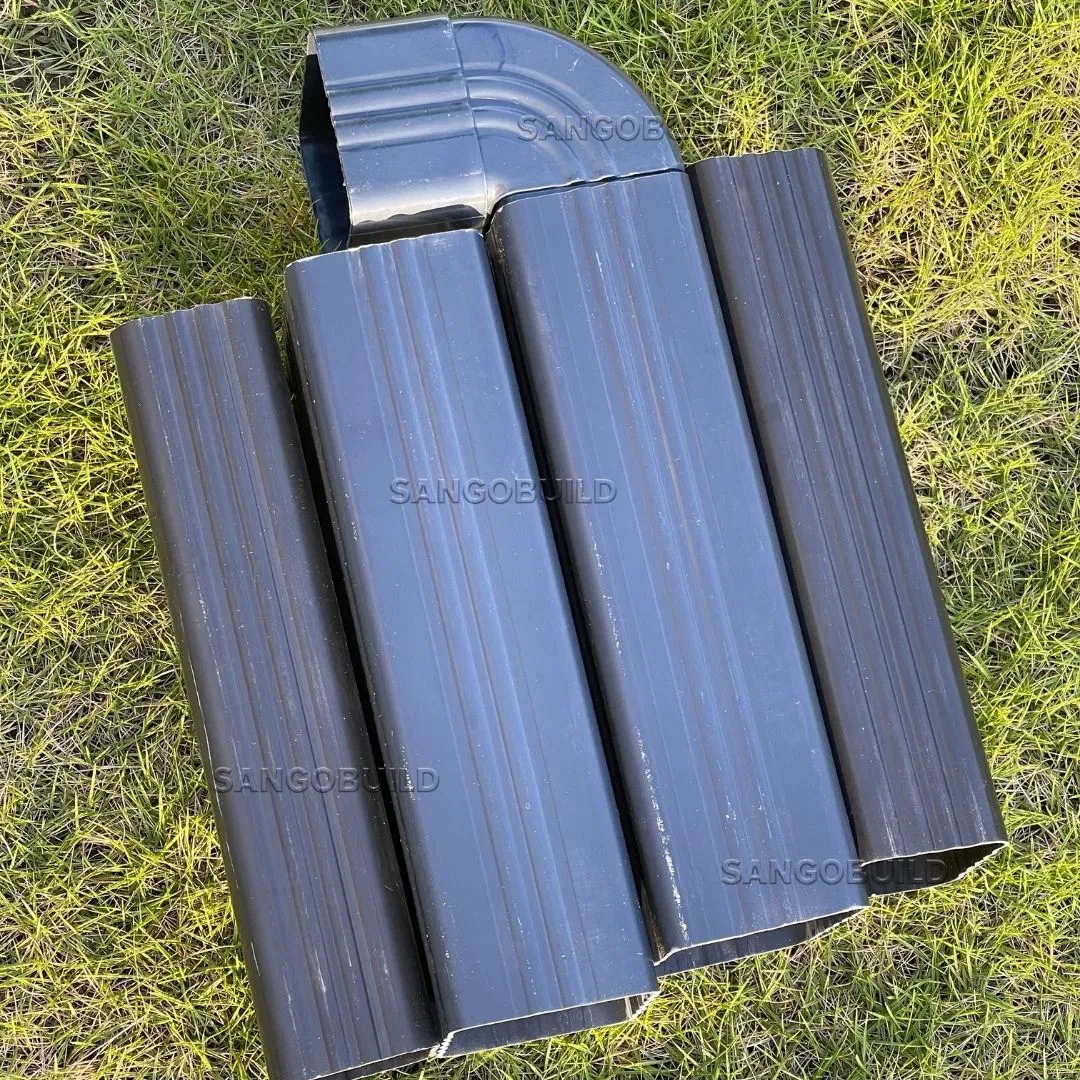 Nigeria Drain Pipe Downspouts Copper Roof Drainage Channel Ethiopia Downpipe Vacuum PVC Rain Gutter