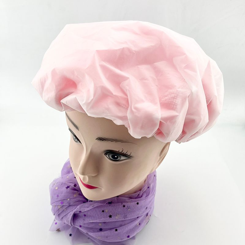 Custom Elastic Band Women Waterproof Bath Accessories Shower Hair Cap