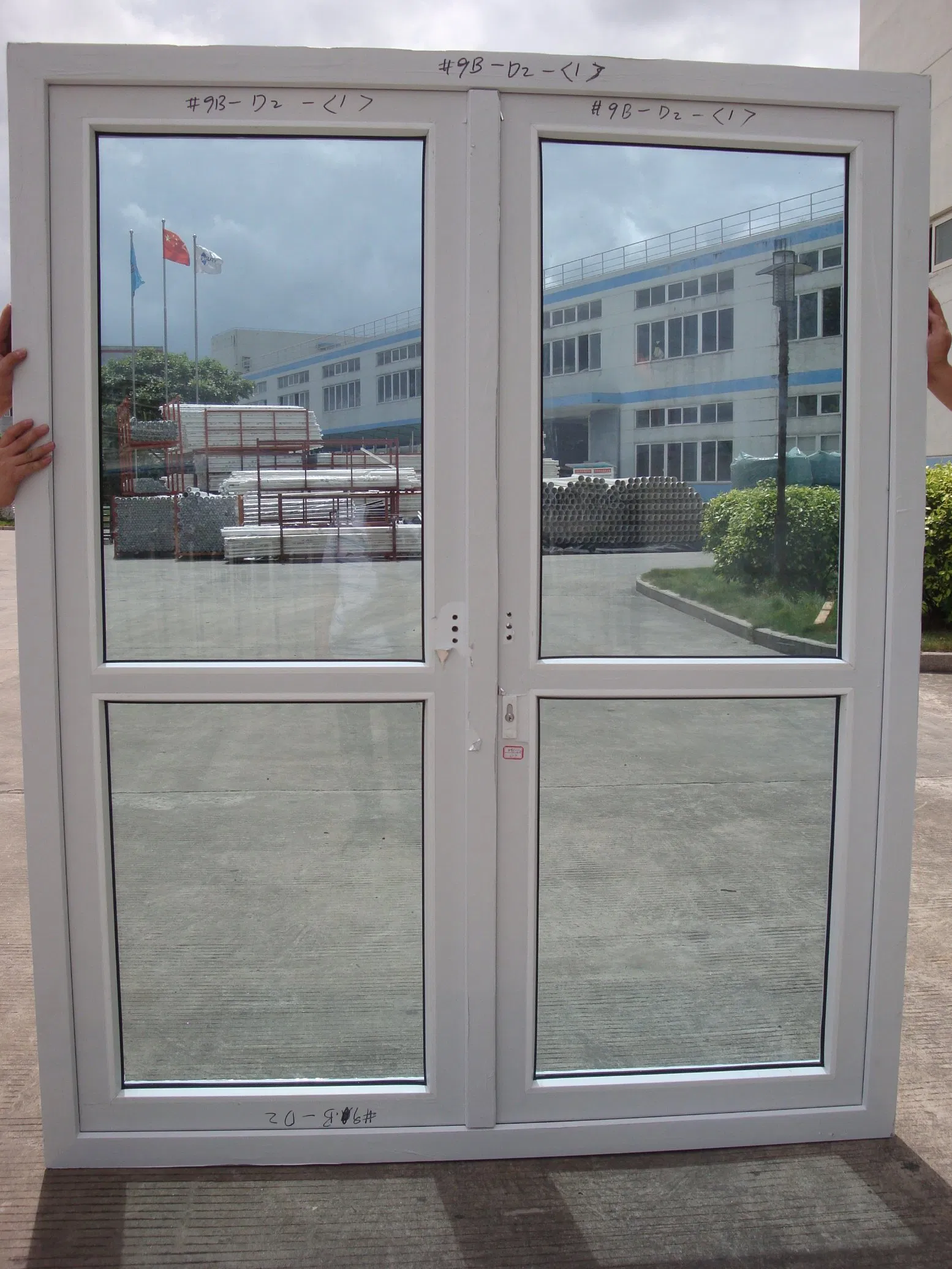 Custom Modern Styles Home Exterior Glass UPVC Casement Doors PVC Room Door