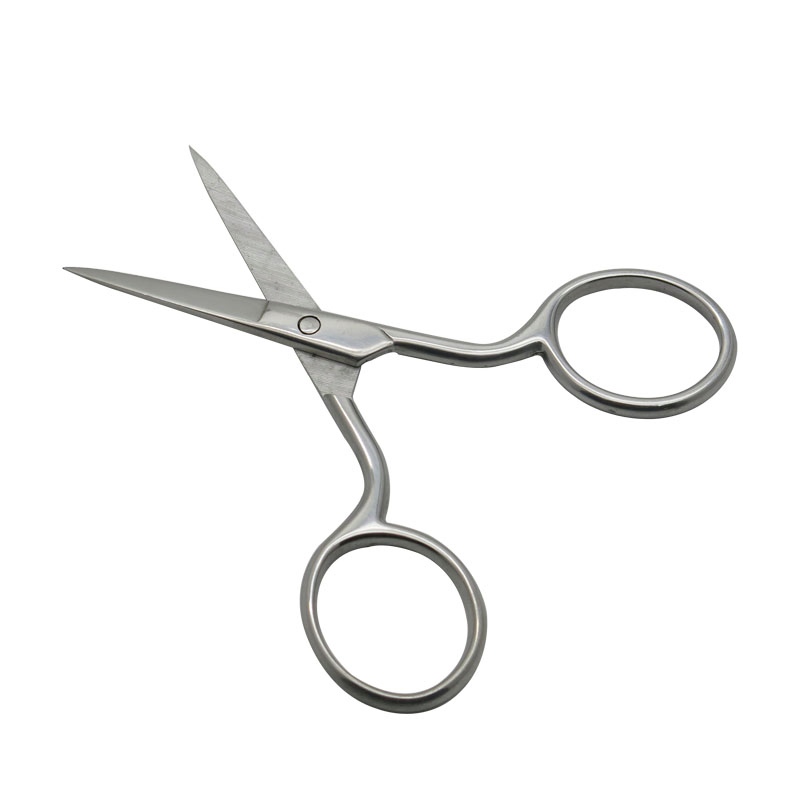 3.5mm Thickness 3.5inch Beauty Eyebrow Stainless Steel Manicure Cuticle Nail Scissors Q