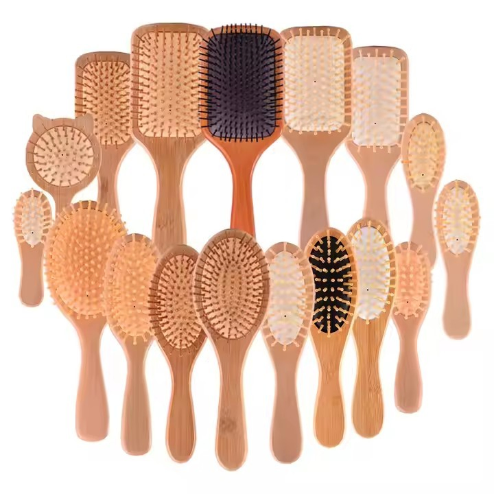 Эко-щетка для волос с воздушной подушкой из бамбука