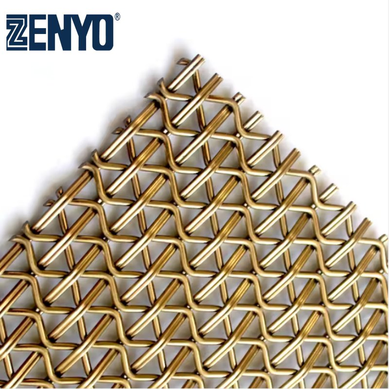 Architectural Metal Mesh Bronze Color Decorative Wire Mesh for Furniture