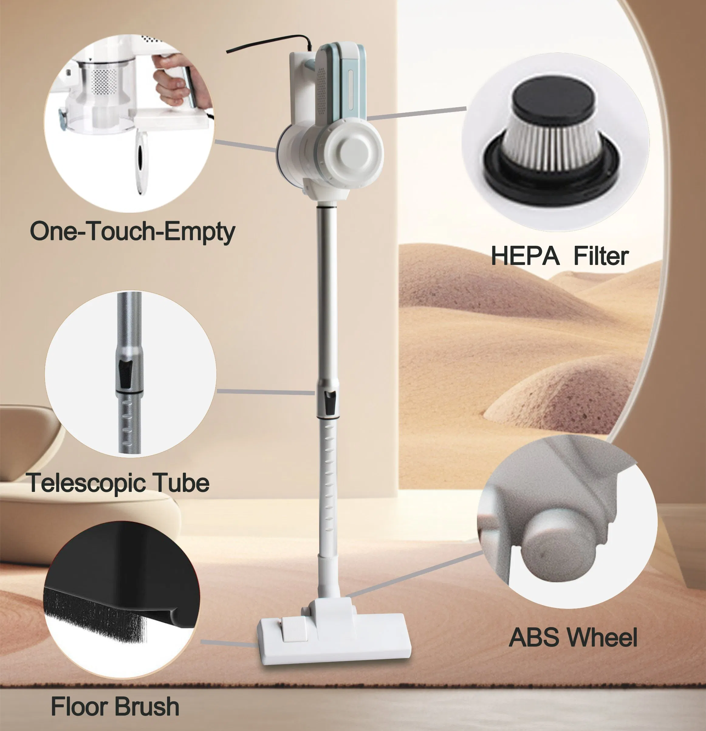 600W 2 in 1 Hot Sell Handheld Vacuum Cleaner Household Stick Vacuums Cleaner High Power Corded Vacuum Cleaner