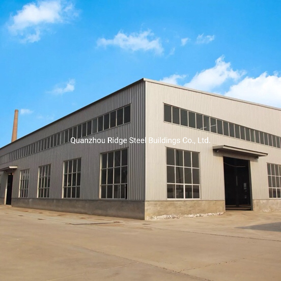 Double Span Ready-Made Design Seismic Brace Prefabricated Steel Structure Workshop