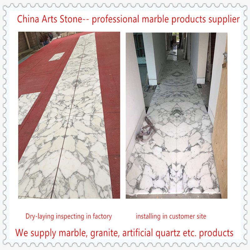 Building Material White/ Black Granite, Quartz Marble Floor Tile