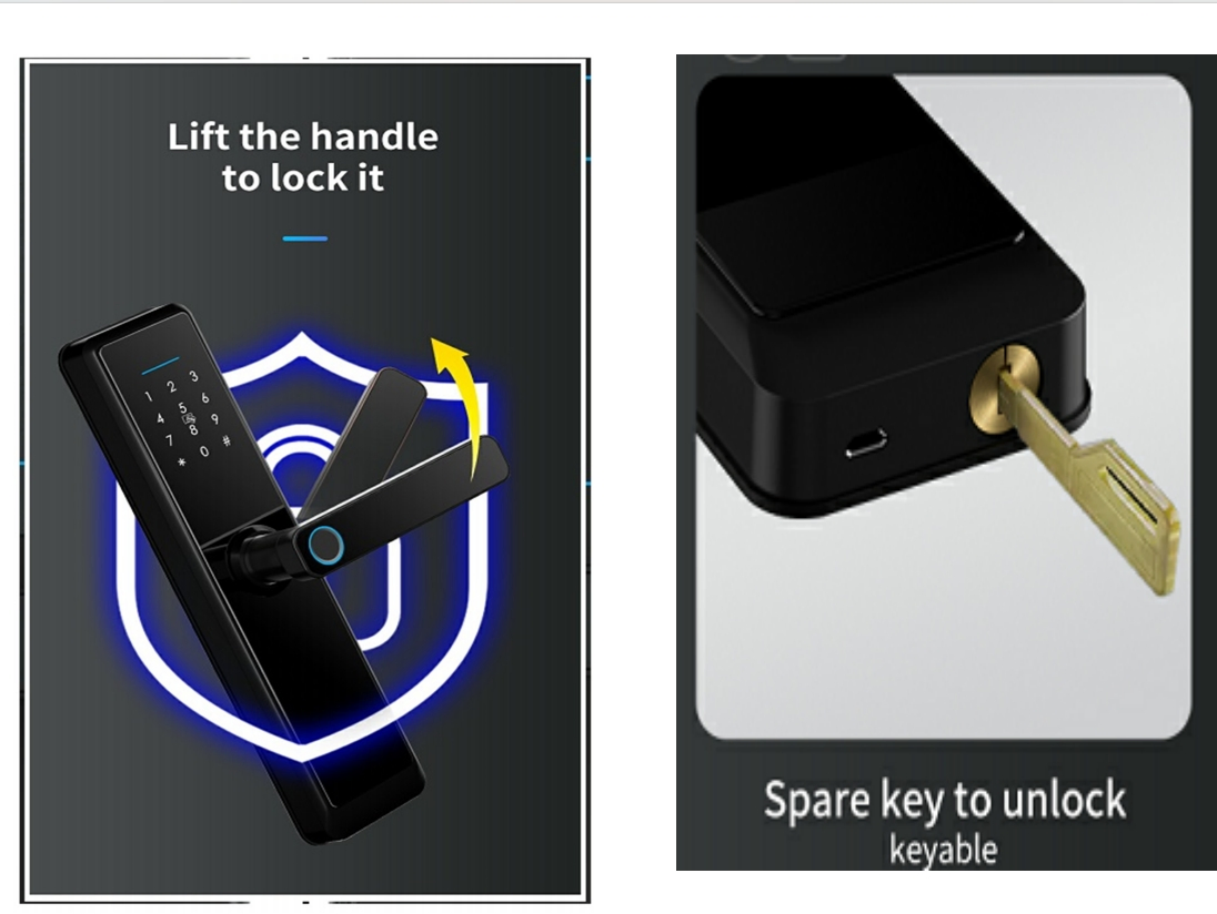 Dikeman Hot Selling Digital Touch Electronic Smart Door Locks Waterproof Outdoor Smart Lock with Fingerprint