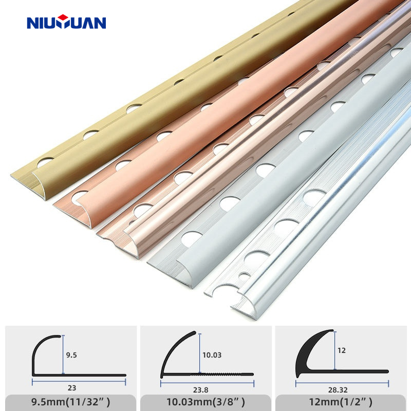 Decor Wall Edging Strip Wholesale Aluminum Tile Trim Profile Corner 90 Degree Flexible Tile Trim for Ceramic Angle