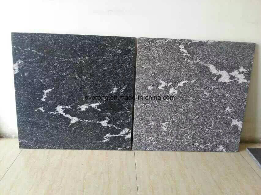 Natural Stone Exterior Wall Tile China Jet Black Mist Snow Grey Granite for Cladding/Covering