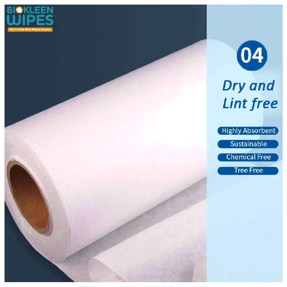 Biokleen Private Label OEM Baby Biodegradable Gym Sensitive Skin Perforated White Dry Wipes Newborns Unscented Cotton Tissue for Sensitive Skin