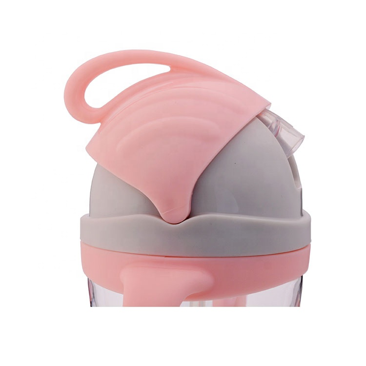 Eco-Friendly Baby Milk Bottle with Kindergarten Straw and Straps