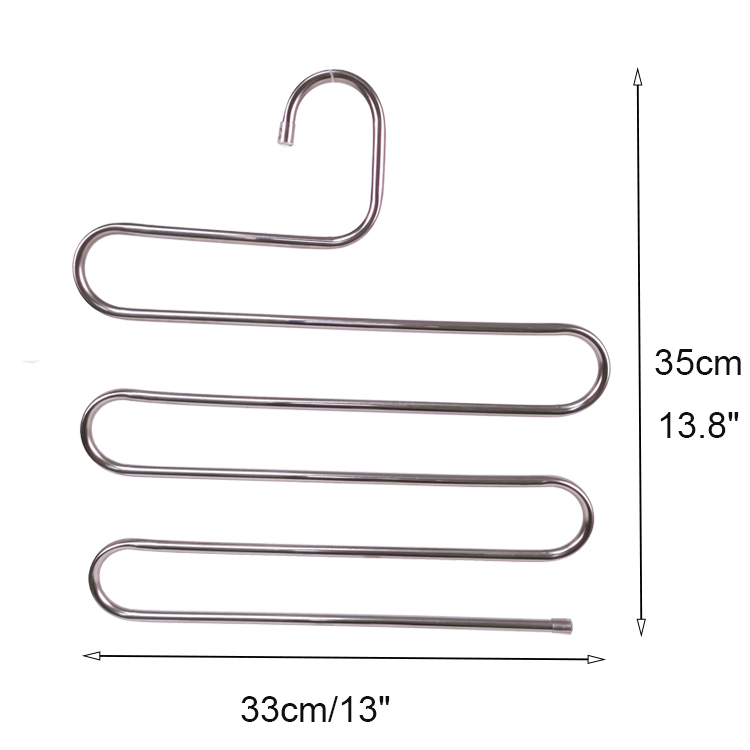 Space Saving Trouser Hangers Stainless Steel Multilayer Pants Hangers for Jeans Shirts