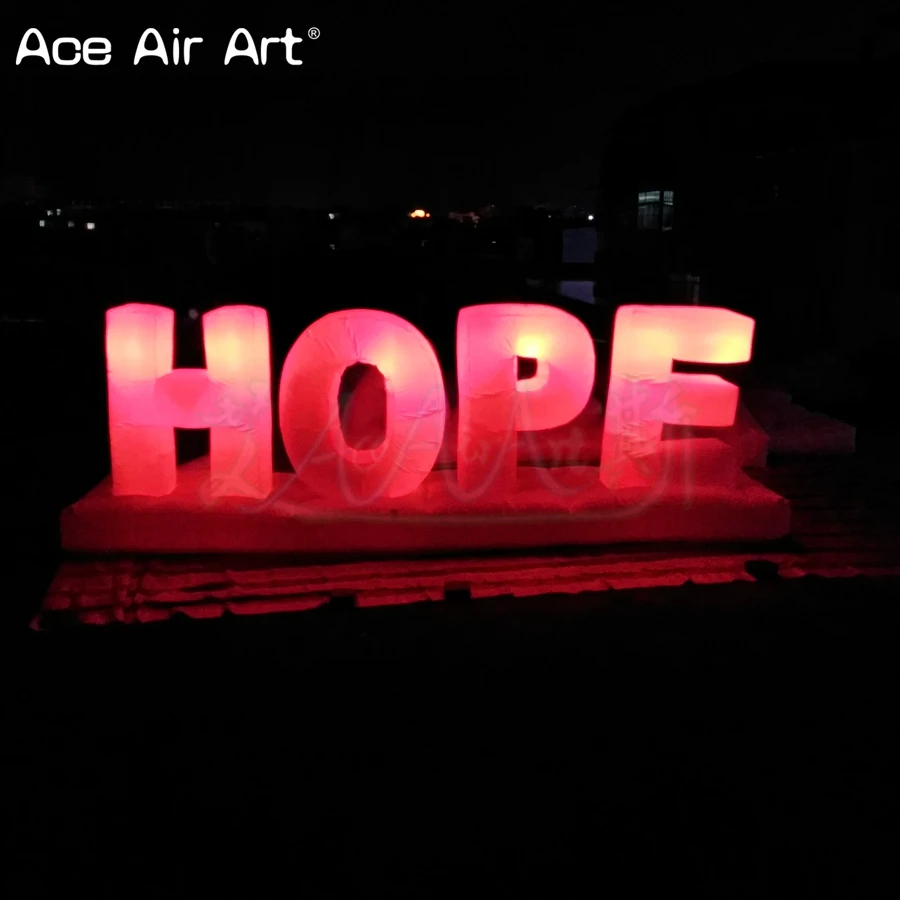 Customized LED Lighting Inflatable Letters Inflatable Alphabet Advertising Billboard Colorful Letters Set Balloon