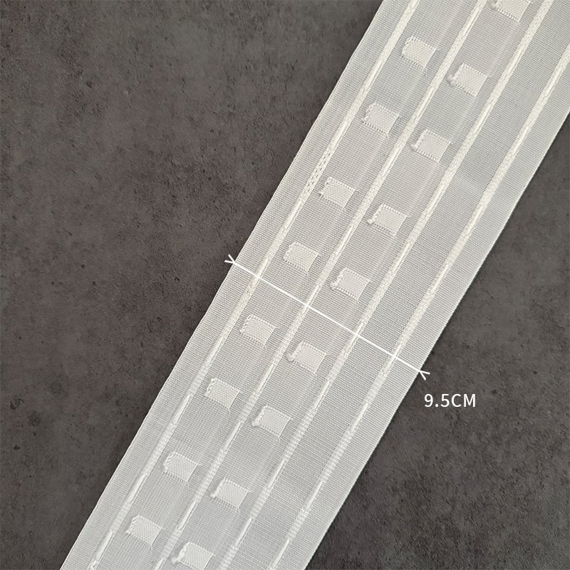 Wholesale High Quality 10cm White Ripple Fold Curtain Tape
