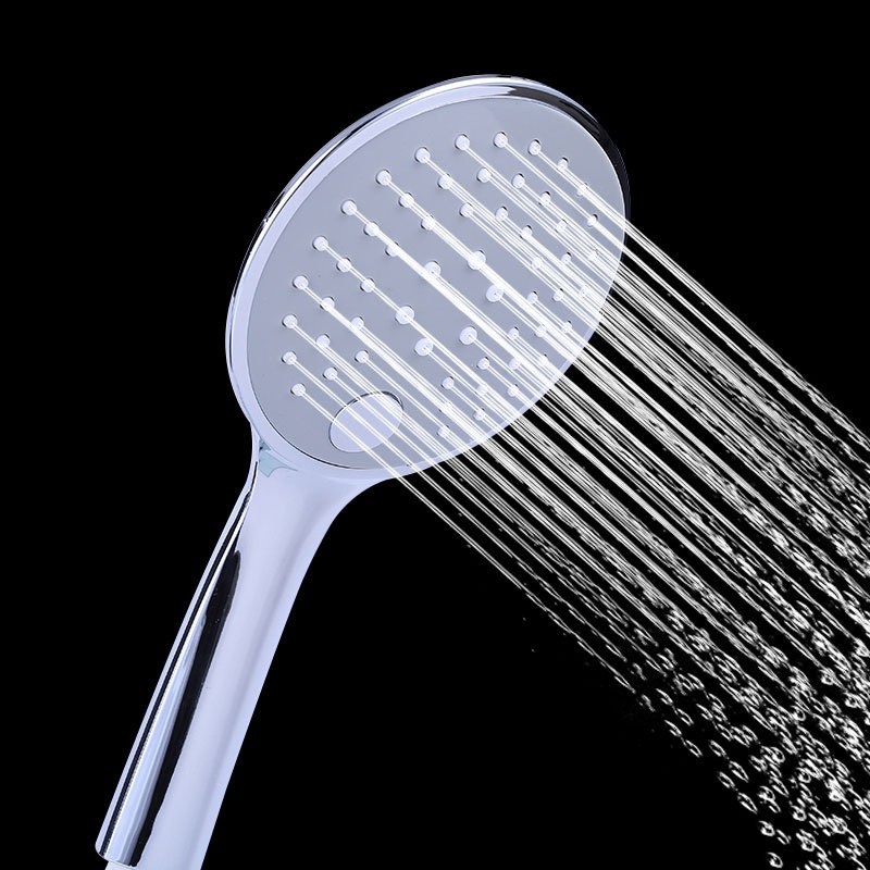 Elegant ABS Plastic Chromed Rain Switched Thin Hand Held Water Saving Bathroom Shower Head