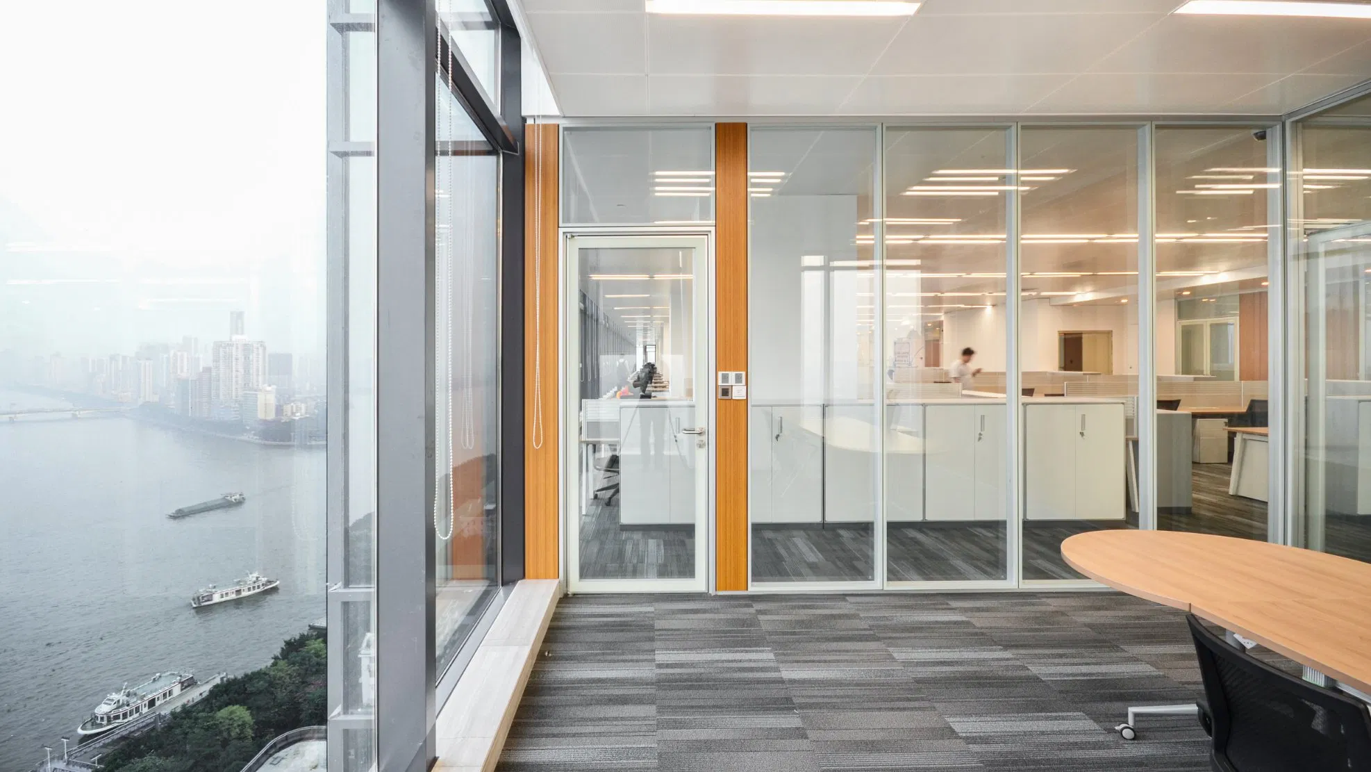 Aluminium/ Aluminum Office Partition Double Glasses