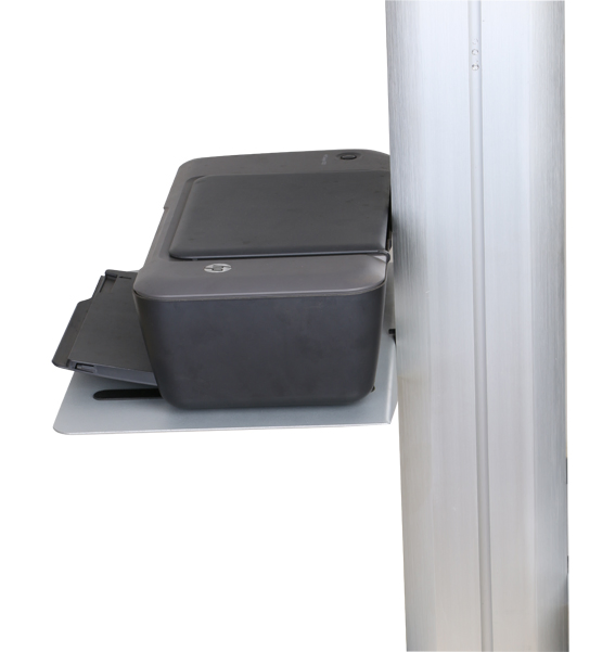 SPCC Silver/Black/White Codec/Printer Shelf (PRT 001)