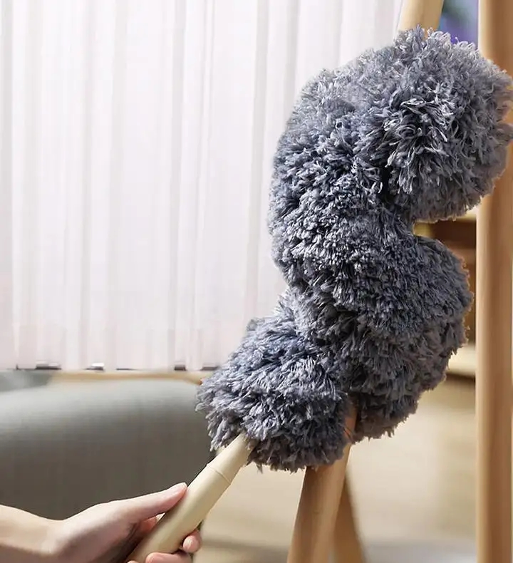 Bendable Head Ceiling Fan Duster Roof Furniture Cobwebs Feather Duster