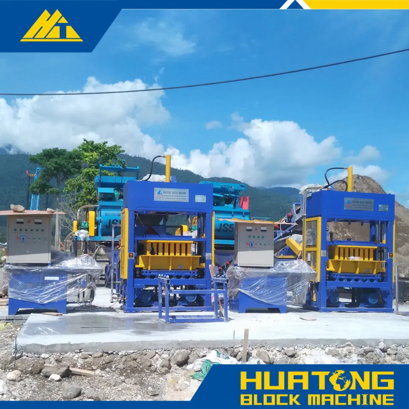 Qt4-15 Semi-Automatic Concrete Block Making Machine