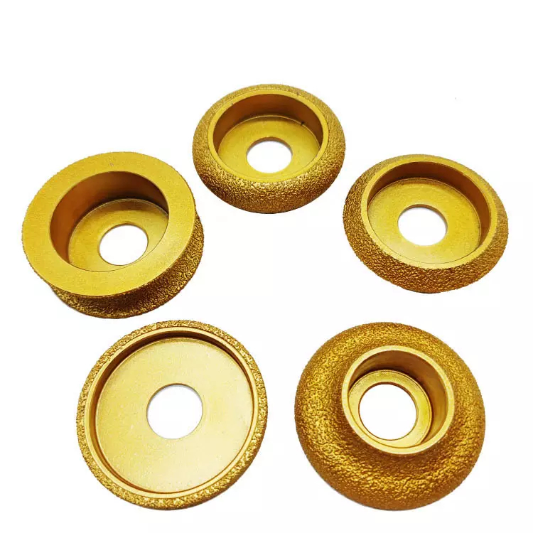 Diamond Hand Polishing Profile Wheel for Marble 75mm Vacuum Brazed Concrete Masonry Hand Centerless Diamond Slotting Edging Grinding Router Bit 10-120mm