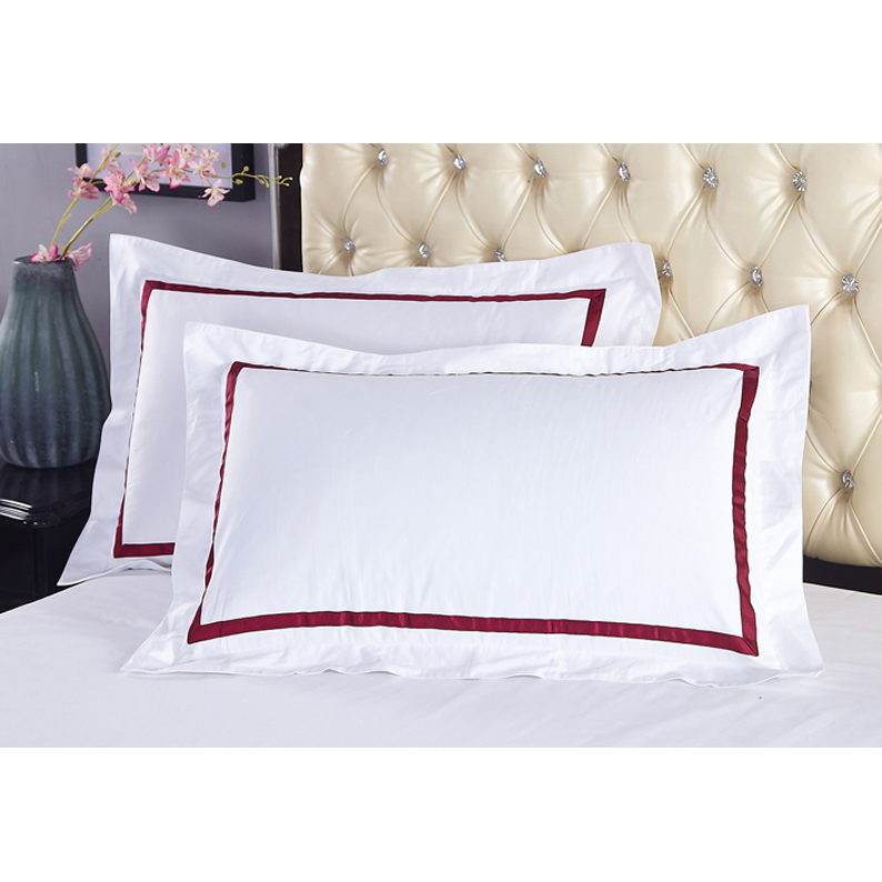 Luxury Hotel Textile 100% Cotton Pillow Cover Bed Sheets