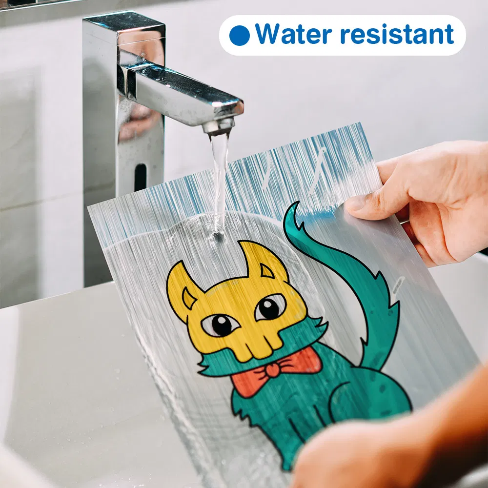 Digital Printing Waterbased Inkjet Brushed Silver Vinyl Label Sheets