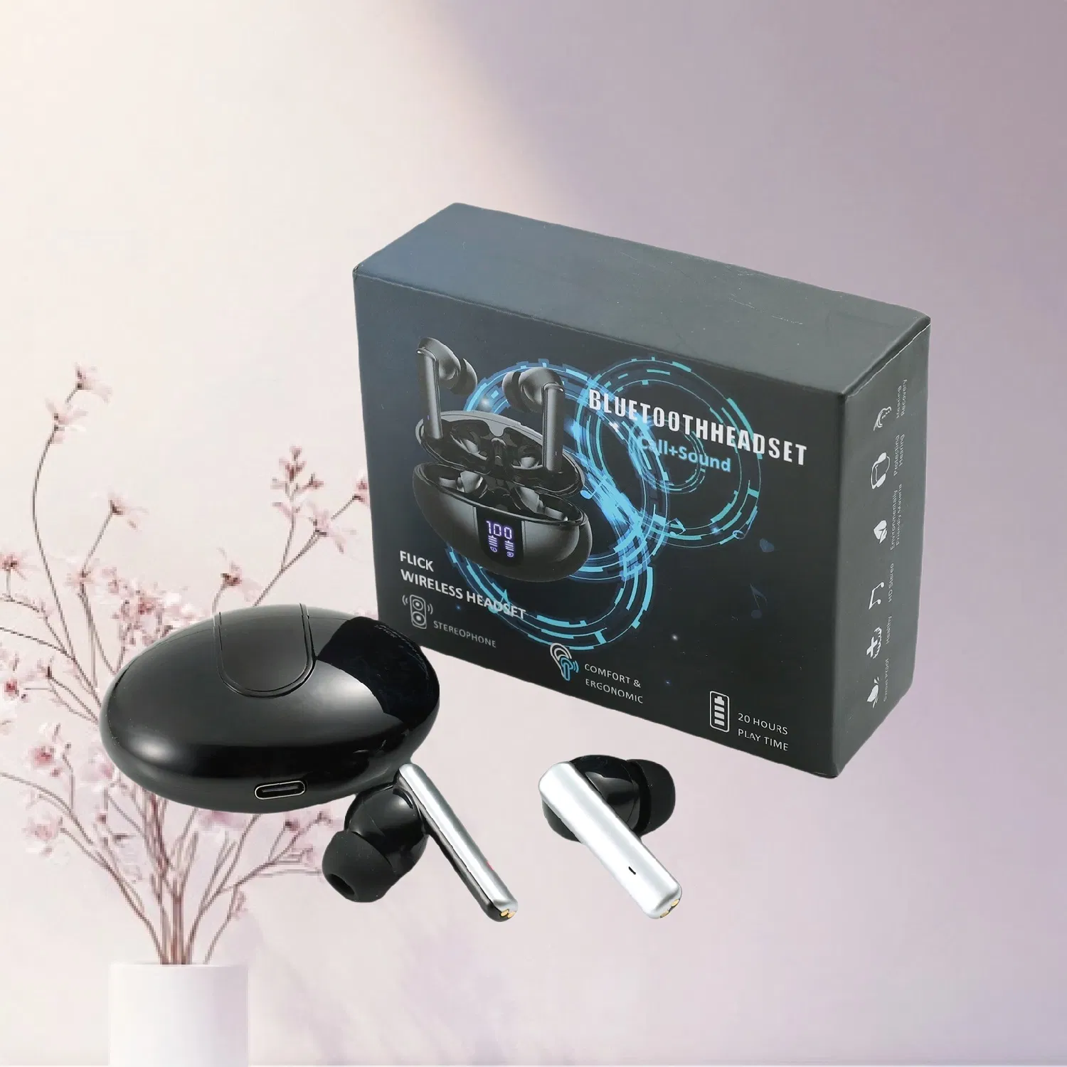 Наушники Bluetooth внутриканальные, шумоподавление, 7 часов работы