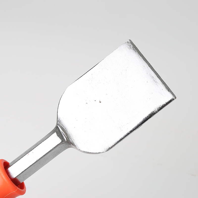 Steel Orange Red Handle Flat Electroplated Flat Head Masonry Chisel