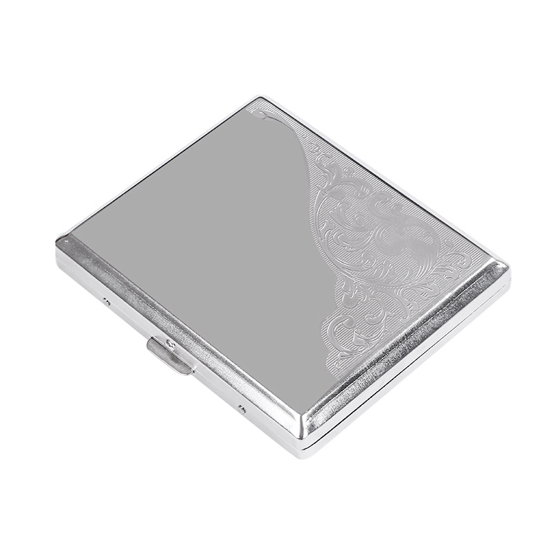 Ea532 Custom Stainless Steel Case Thin Diamond Print Luxury Slim Silver Small Fashion Box Woman Smoking Waterproof Vintage Metal Cigarette Cases