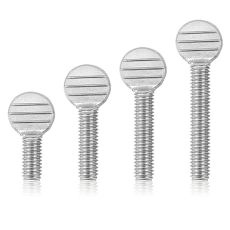 M2 M3 M4 M5 M6 M8 304 Stainless Steel Carbon Steel Galvanized Metal Thumb Screws to Play Flat Screw Racket Bolts Handle Screw