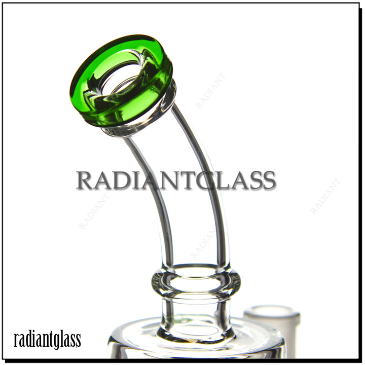 Hot Selling Green Filter Single Tree Perc Cannon Hookah Water Pipe DAB Rig Wholesale