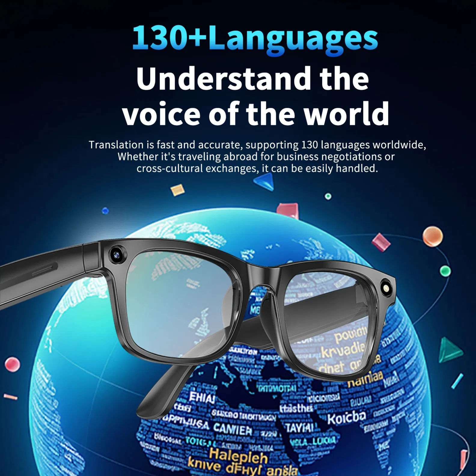 Ai Smart Conversation Schedule Reminder Smart View Smart Navigation Anti Shake 8MP Camera Ai Smart Bluetooth Glasses