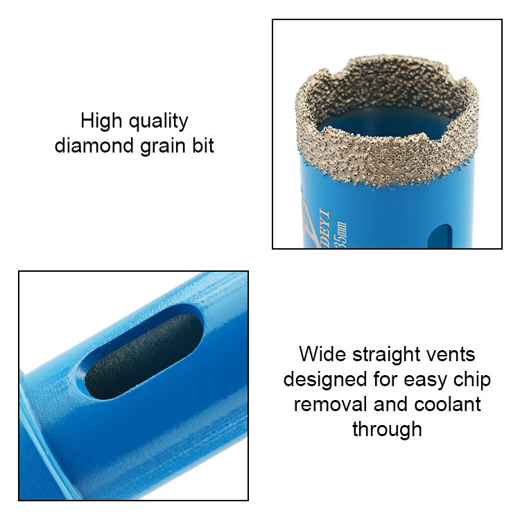 Vacuum Brazed Hole Saw Diamond Core Drill Bits for Porcelain Ceramic Tile