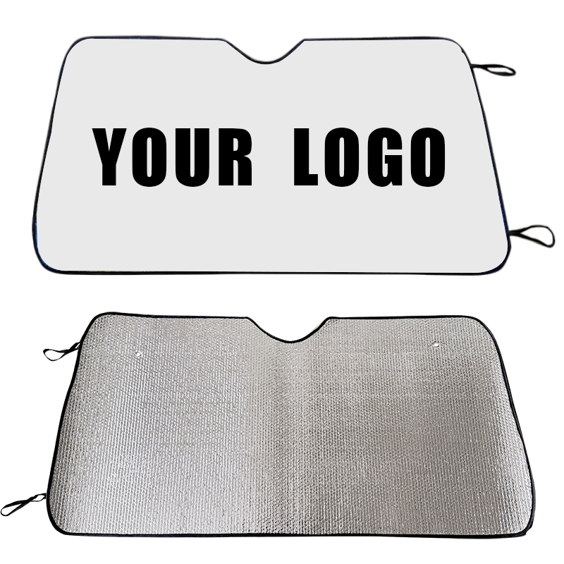 Custom Printing Front Windshield Polyester UV Sun Car Sun Shades Auto Car Sunshade Logo Aluminum Foil Sun Shield Car Sunshades