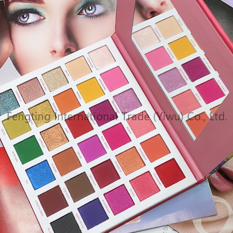 30 Shades Eyeshadow Palette Private Label Eye Shadow Palette Mini Cute Custom Small Square Eyeshadow Tin Pan
