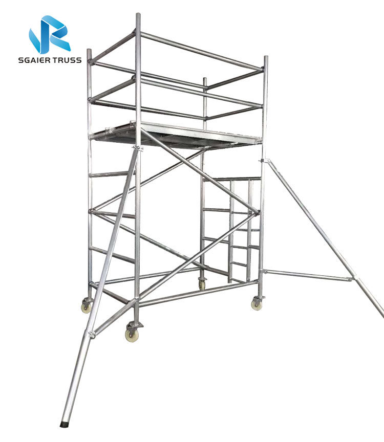 Australian Climbing Mobile Aluminum Ladder Moving Scaffold Platform Scaffolding System