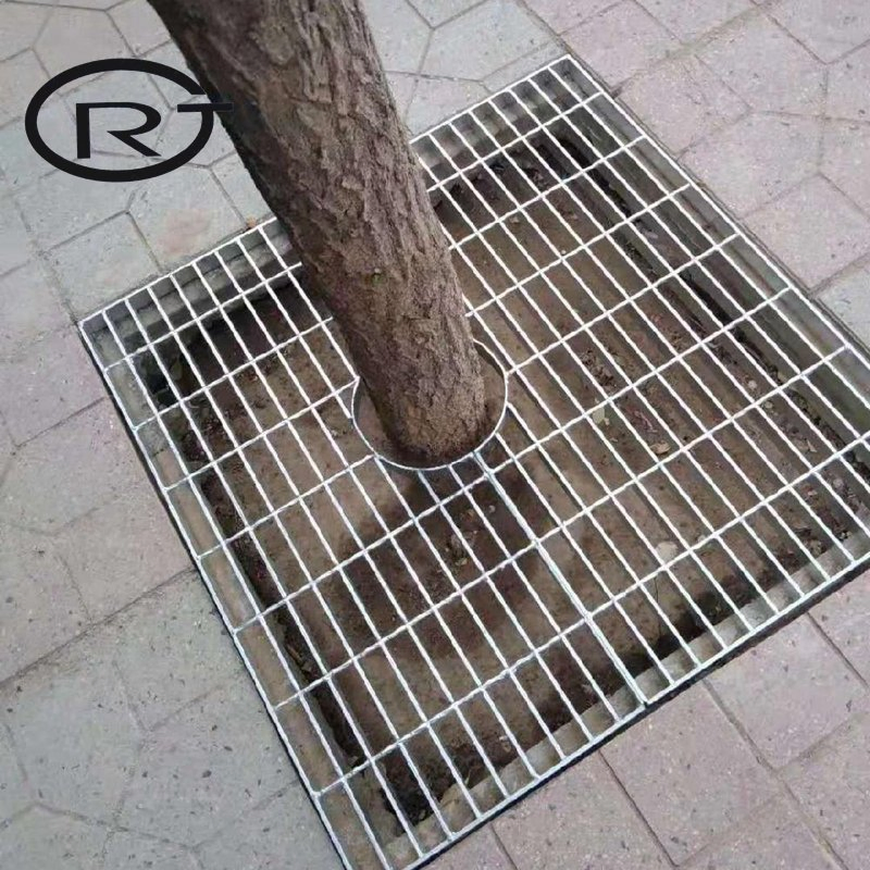 14" Wide Galvanized Steel Trench Drain Bar Grating