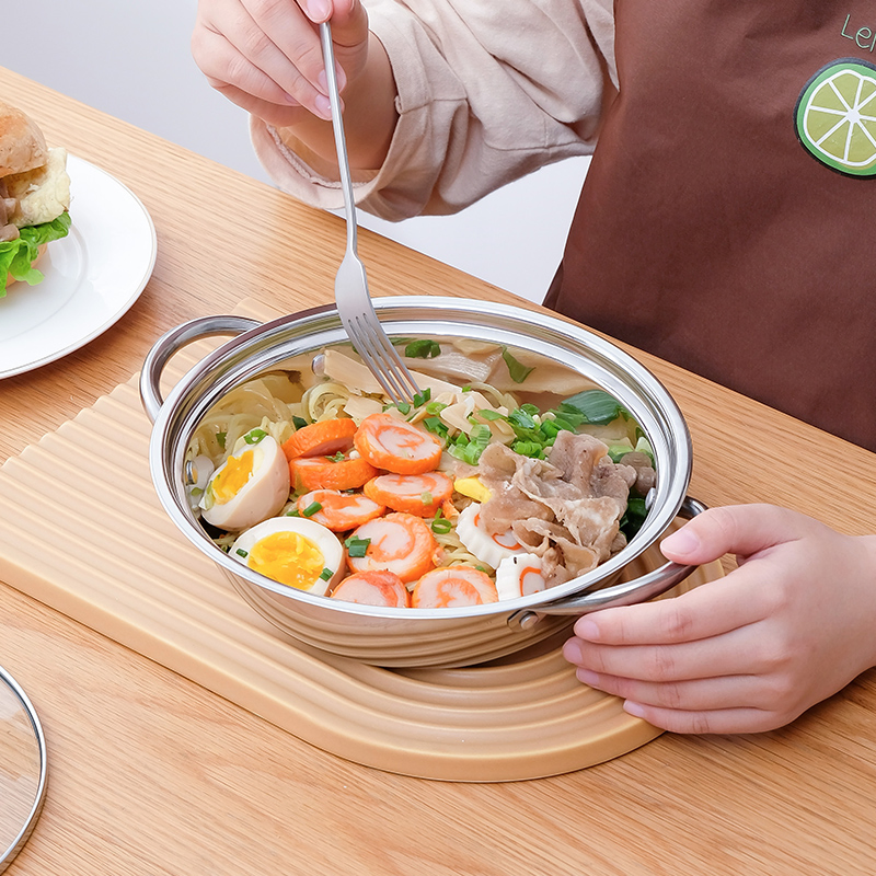 Simple Portable Kitchenware Stainless Steel Cookware Cooking Pot