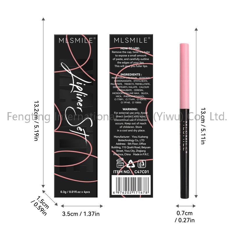 Custom No Logo Luxury Cruelty Free Waterproof Private Label Creamy Pigmented Matte High Quality Fashion Nude Creme Brown Lip Liner