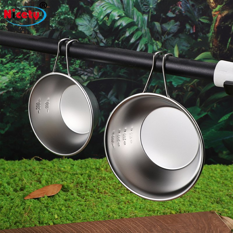 Outdoor Camping Shiraz Bowl Metal 304 Stainless Steel Folding Camping Bowl