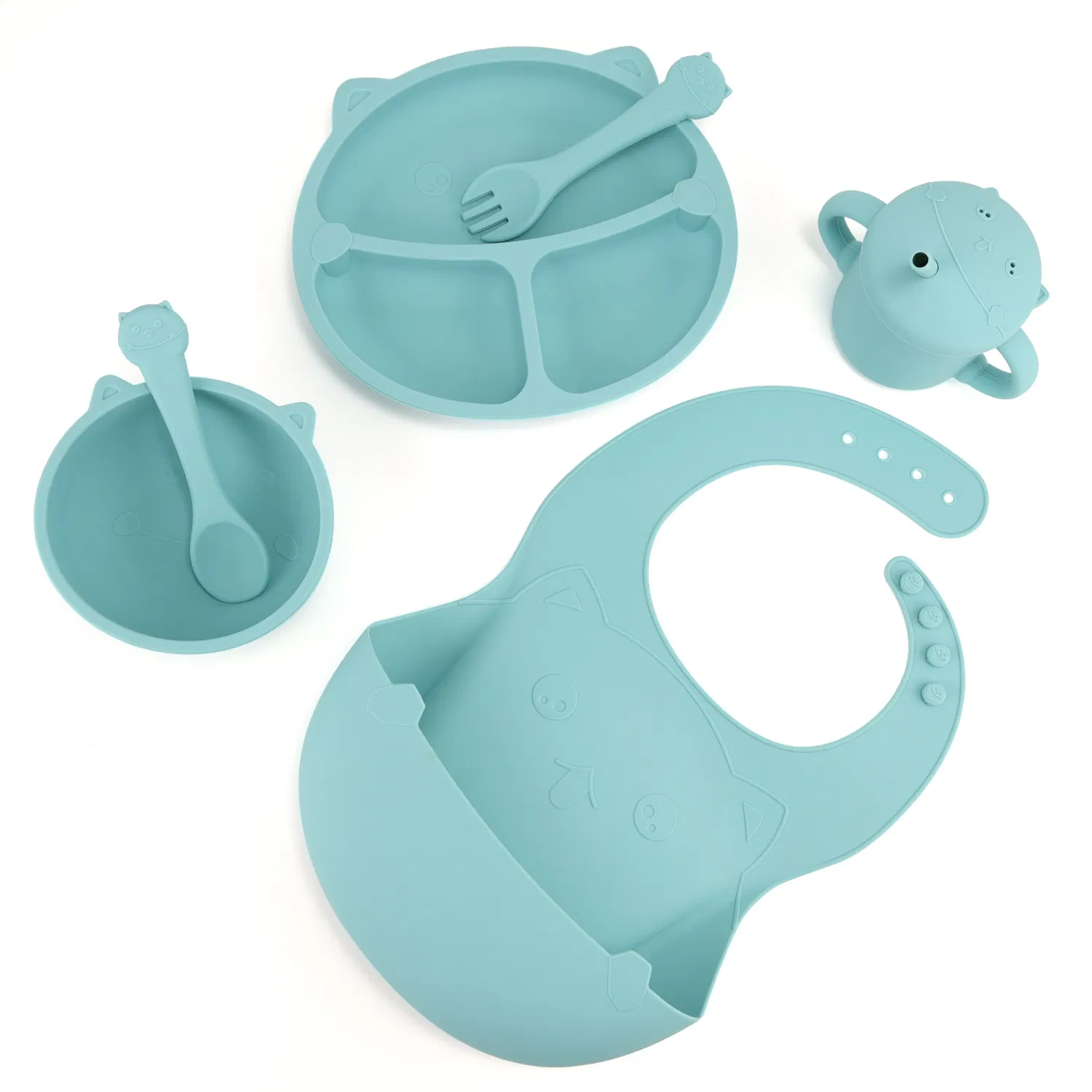 Food Grade Silicone Feeding Bowl Kitchen Tool Baby Dinner Set
