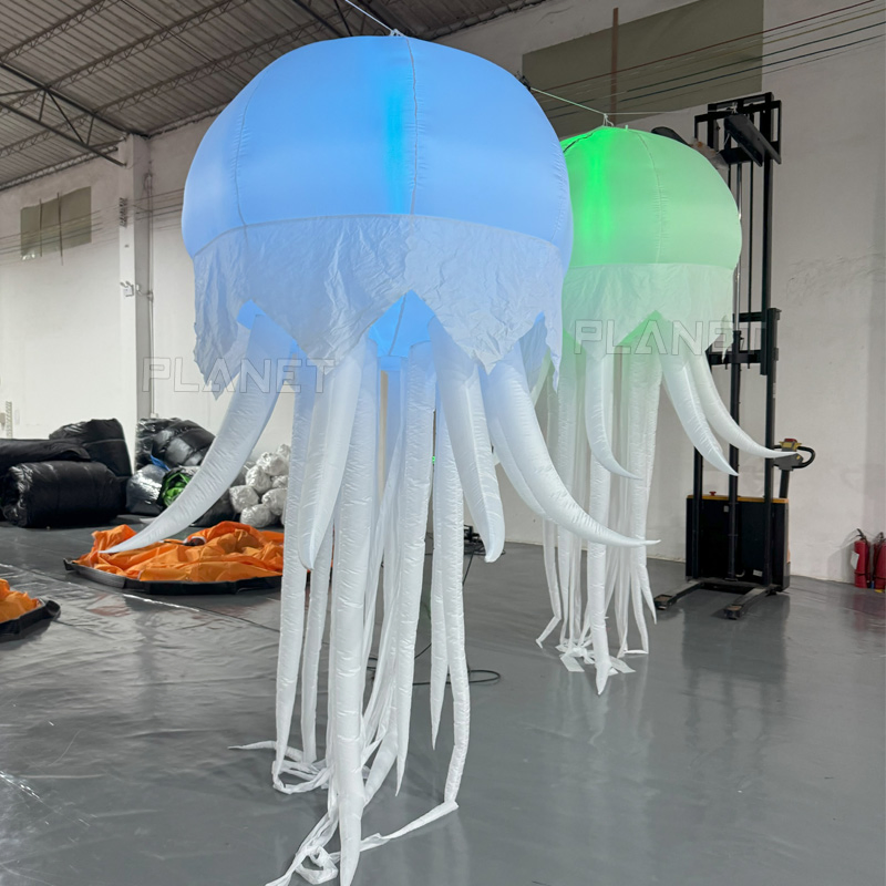 Color Changing Inflatable Lighting Jellyfish Balloon for Event