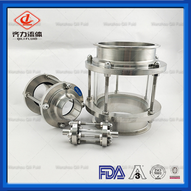 304 316L High Quality Sanitary Stainless Steel Liquid Level Tank Sight Glass Cross Sight Glass Bls Glass Columns Sight