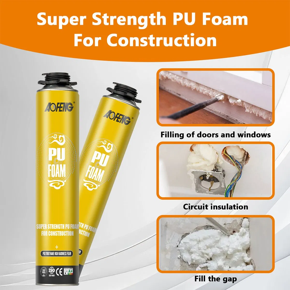 Manufacturer PU Foam Insulation Expanding Foam Superior Stability Polyurethane PU Spray Insulation Sealant