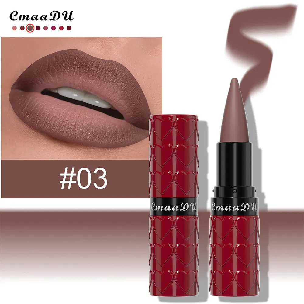 Cmaadu Vibrant 8-Color Heart-Shaped Lipstick Set for All Skin Tones