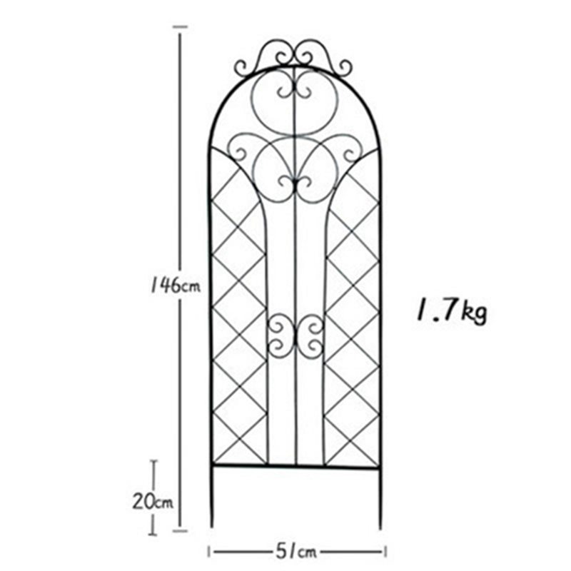 Steel Iron Flower and Plant Support Garden Trellis