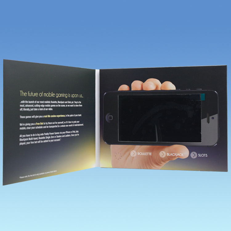 Видеооткрытка 7 дюймов с экраном