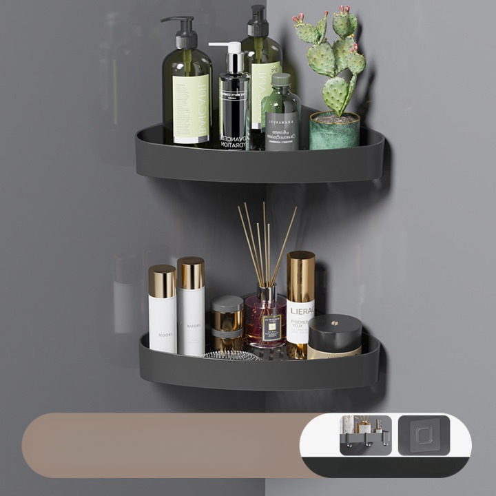 Wholesale Non Perforated Toilet Corner Washbasin Waterproof Triangle Rack Bathroom Plastic Storage Box