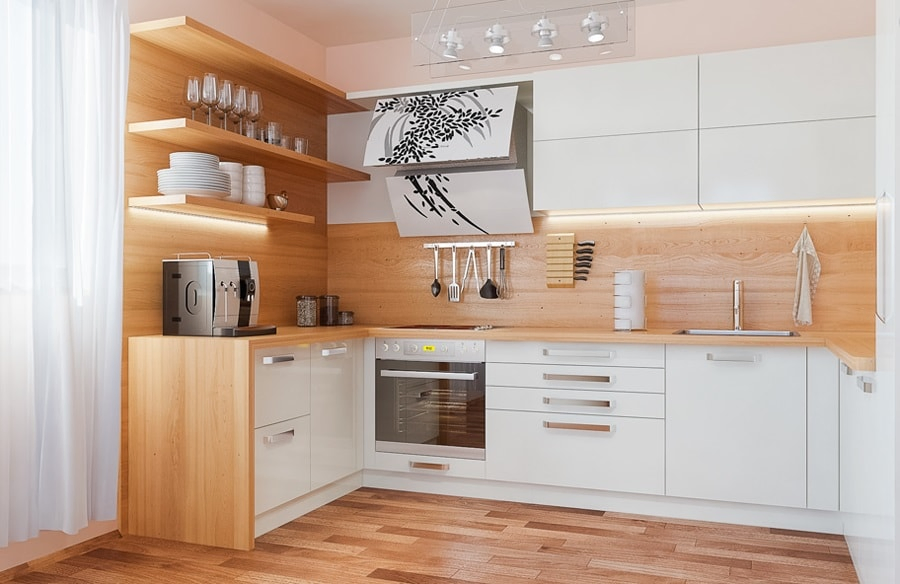 2022 Modern Luxury Prime Household Kitchen Cabinet with Oven and Sink Marble Countertop