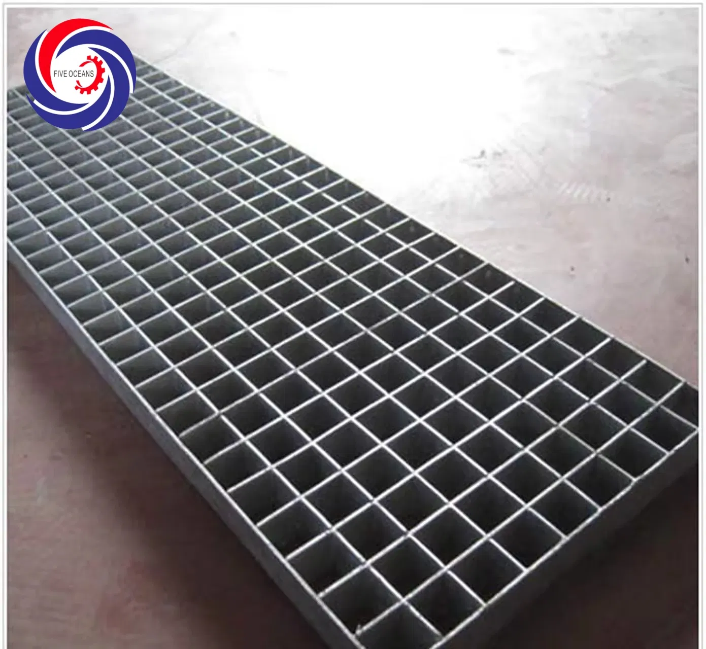 Ot DIP Galvanized Steel Grating Anti-Slip Load-Bearing Platform Walkway Industrial Stair Tread